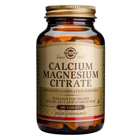 Solgar Calcium Magnesium Citrate 100tabs