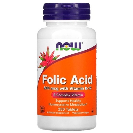 NOW Folic Acid 250 таблеток
