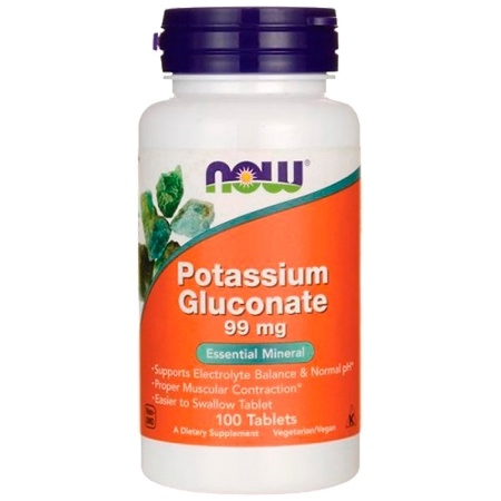 NOW Potassium Gluconate 99mg 100 таблеток