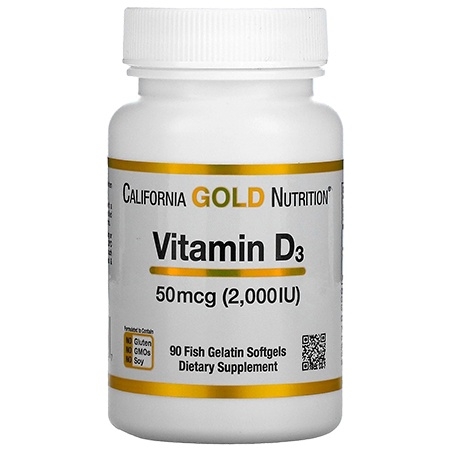 California Gold Nutrition Vitamin D3 2000 90 капсул