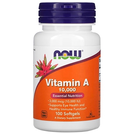 NOW Vitamin A 10000 IU 100 капсул