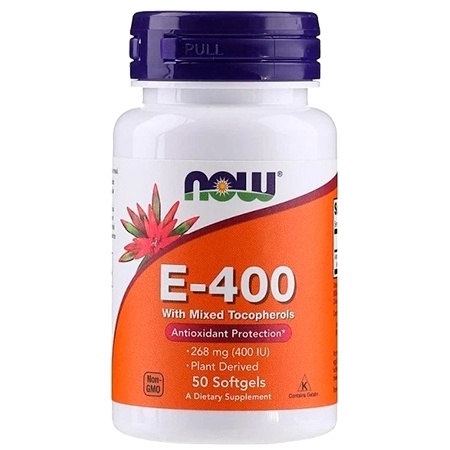 NOW Vitamin E 400 mix 50 капсул