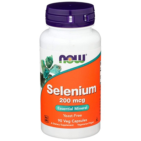 NOW Selenium 200mcg 90 капсул