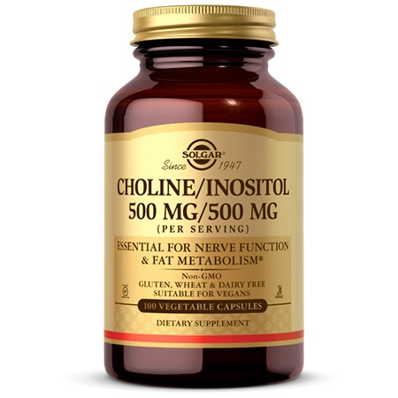 Solgar Choline+Inositol 500mg 100 капсул
