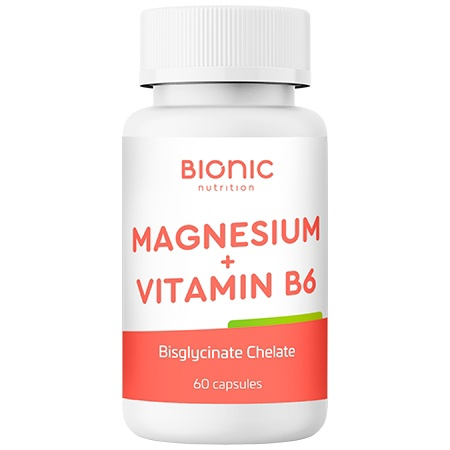 Bionic Magnesium Chelate+B6 60 капсул