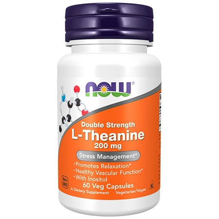 NOW Theanine 200mg 60 капсул
