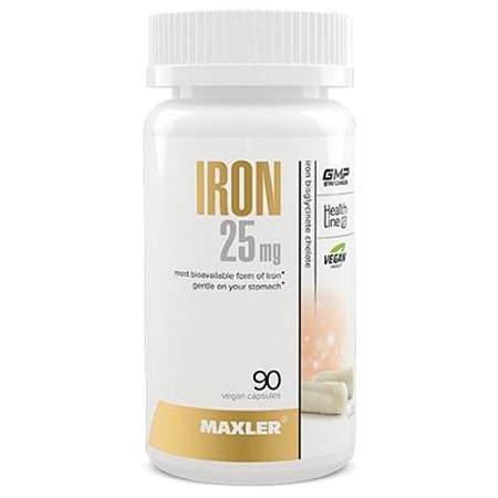 Maxler Iron 25mg 90 капсул