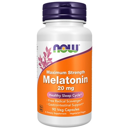 NOW Melatonin 20mg 90 капсул