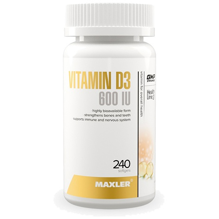 Maxler Vitamin D3 600UI 240 капсул