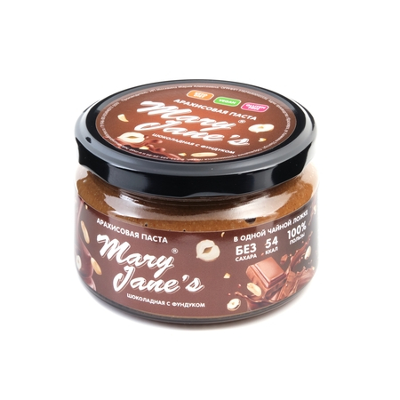 Mary Jane's Kitchen Арахисовая шоколад-фундук 200г