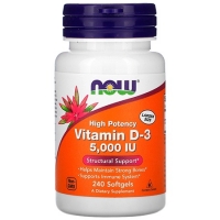 NOW Vitamin D3 5000 240 капсул