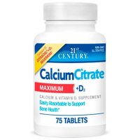 21st Century Calcium Citrate+D3 75 таблеток