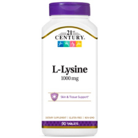 21st Century L-lysine 1000mg 90 таблеток