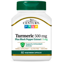 21st Century Turmeric Curcumin 500mg 60 капсул